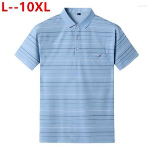 Polo da uomo 10XL 8XL 6XL 5XL Stile di design casual Marca 95% cotone POLO estivo Maniche corte Uomo Moda Plus Size Tops Tees Abbigliamento