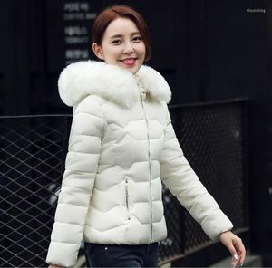 Płaszcze damskie okopy 2023 Modna moda szczupła kurtka zimowa bawełniana ciepła zagęszcza damska płaszcz Krótkie kurtki damskie E50