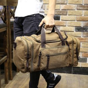 Duffel Bags Xiao.p Vintage Military Canvas Men Travel Carry On Luggage Tote Large Weekend Bag Overnight
