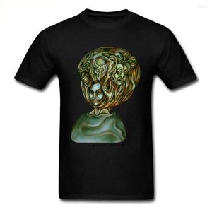 Men's T Shirts 2023 Crazy Art Design Men Clothes Black T-shirt Stranger Things Shirt Faces Printed Tshirt 3D Tops Hipster Tees Rock N Roll
