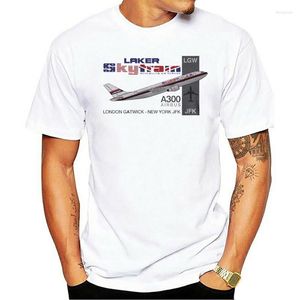 Men's T Shirts 2023 Fashion Brand Shirt Retro Flight - Laker Airbus A300 London York Design Making Tee