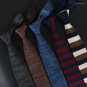 Bow Ties High Quality Men's Fashion 7cm Width Slim Neck Tie Wedding Solid Wind Red Groom Necktie For Men Pack With Luxury Gift Box