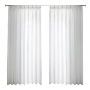 Cortina Modern Seersucker Tule Curtains Tulle Translucidus Gostor Grosso Bedroom Sala de estar Balconia Decoração de janelas listradas