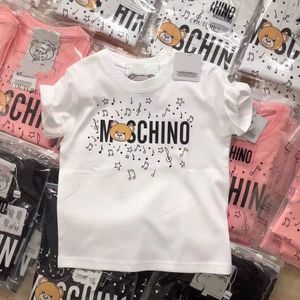 Kids Summer T-shirts Designer Tees Boys Girls Fashion Bear Letters Mosaic Printed Tops Children Casual Trendy Tshirts more Colors Luxury tops high quality