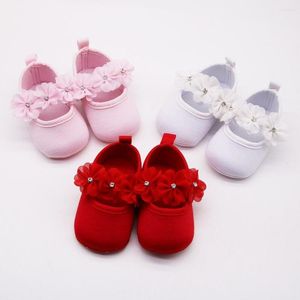 First Walkers Baby Soft-sole Canvas Shoe Headband Bow Tie Casual Ballerina Shoes Solid Color Cute Infant Girls Walker 0-18M