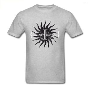 Men's T Shirts Blacken The Sun T-shirts For Boys Geek Summer Tops Tees Short Sleeve Arrival Casual Clothing Shirt Crewneck Cotton