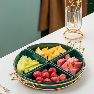 Plates European-style Luxury Ceramic Fruit Platter Sweets Dried Home Decoration Restaurant El Service Supplies