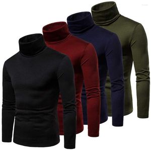 Camisetas masculinas de estilo de rua do estilo da corea Men do inverno algodão quente suéter de altura do pescoço masculino Moda de jumper de gola alta