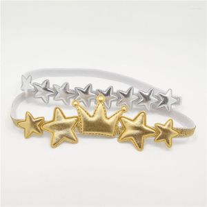 Hair Accessories Top Quality Silver Star Gold Crown Girls Headband Kid Hairband Cute Princess Head Wear Fashion Fairy