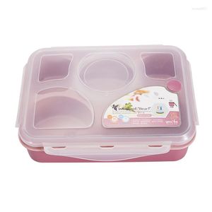 Set di stoviglie Contenitore per snack portatile Bento Box per picnic con isolamento termico per studenti all'aperto di grande capacità