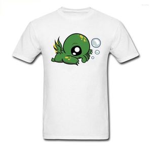 Camisetas para hombres Cartoon Baby Cthulhu le gustan las burbujas Camiseta blanca de algodón manga corta xxxl diseño lindo camisetas masculinas