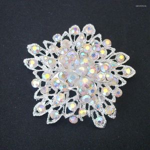 Broches Broche de Strass de cristal grande broche de buquê de flores vintage para jóias de noiva do casamento com AB Stones Star Pin Item: BH7412