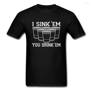 Мужские рубашки T я тока, вы пьете пиво, буква, классическая рубашка, подростковая повседневная топа