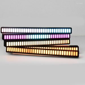 Table Lamps Voice-Activated Pickup Rhythm Light Colorful Sound Control Ambient Desktop LED For Car Home Decorative TS1