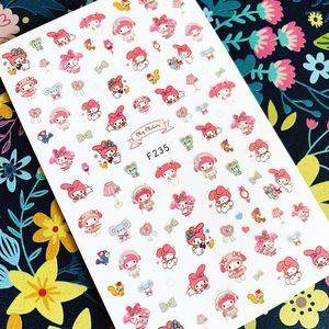 Nagelklistermärken Est F sereis F-235 3D Art Sticker Decal Stamping Export Japan Designs Rhinestones Decorations