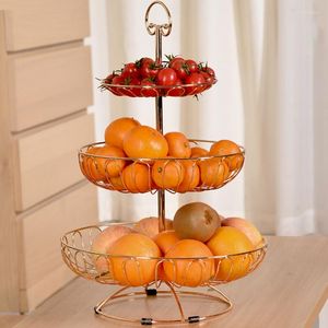 Płytki żelazo trzy warstwowe do przechowywania koszyk owocowy kuchnia miska domowa odłączona metalowa stojak na ciasto dekoracyjny deser organizator ZM