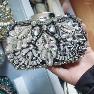 Evening Bags 2023 High Auality Women Beads Clutch Luxury Diamond Banquet Purse For Ladies Drop MN1275
