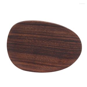 Plates Vintage Wood Irregular Oval Solid Color Pan Plate Fruit Dishes Saucer Tea Tray Dessert Dinner Tableware