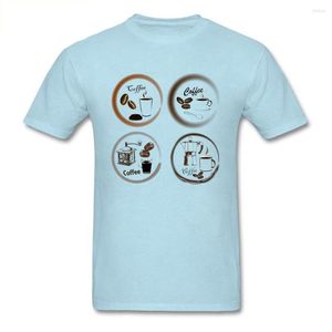 Erkekler Tişörtleri Hafta Sonu T-Shirt Erkekler Açık Mavi Gömlek Klasik Kahve Sevgilisi Tshirt Yaz Baskı Sonbahar Giyim Yetişkin Pamuk Üstleri Tees