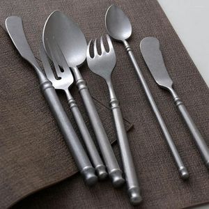 Utensílios de jantar conjuntos de talheres alvo de tabela de mesa de bife ocidental faca de sobremesa útil Acessórios de talheres de cozinha de cozinha