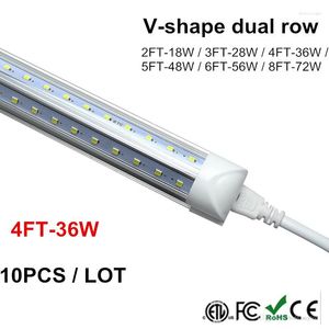 1.2M Vshaped LED Tube Light 4ft 5ft 6ft 8ft T8 Tubes V Integrate Fluorescent Lamp SMD2835 100LM/W AC85-265V