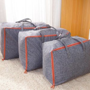 Clothing Storage & Wardrobe Large-capacity Canvas Moving House Luggage Clothes Portable Extra Large Travel Bag Quilt Big No Smell