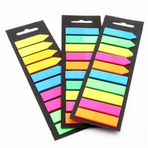 200 sheets Fluorescence colour Memo Pad Self Adhesive Sticky Notes Bookmark Marker Sticker Paper School office Supplies