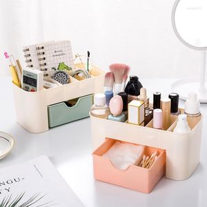 Storage Boxes 3 Style Acrylic Plastic Makeup Cotton Pads Organizer Box Double Layer Lipstick Brush Holder