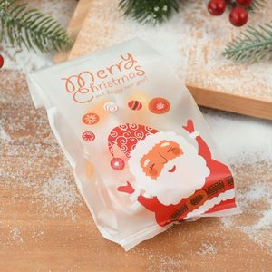 Gift Wrap 25Pcs Santa Claus Merry Christmas Plastic Gifts Bags Candy Cookie Baking Packaging Bag Xmas Year Supplies