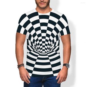 T-shirt da uomo T-shirt con immagine dinamica 3D T-shirt da uomo effetto movimento Stampa T-shirt Camicia estiva da uomo Top traspirante T-shirt da coppia vertiginosa