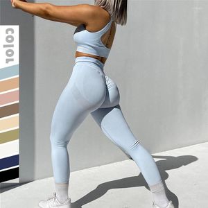 Set Attivi Abbigliamento sportivo da donna Set da yoga Abbigliamento da allenamento Abbigliamento sportivo Sport Pantaloncini da palestra Legging Senza cuciture Reggiseno fitness Crop Top Suit 2 pezzi