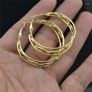 Hoop Earrings For Women Big Circle Silver Gold Plating Round Fine Trend Fashion Jewellery Wholesale Young Girl Ladies Earings