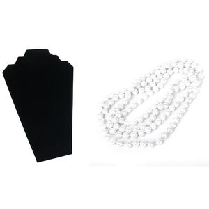 Цепочки PCS Faux Pearl Long Long Weater Chee Collece White 1 Серьги подвесной подвесной показ держатель Blackchains