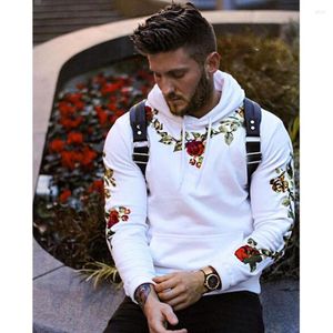 Men's Hoodies Harajuku Sports Shirt Printed Street Punk Gothic Clothing Peony Style Leisure Hat Fashion 2023