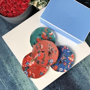 Dinnerware Sets Dinner Plate Gift Set Ossh China 21cm Rich Peony Red Blue Green Pink Box Packaging