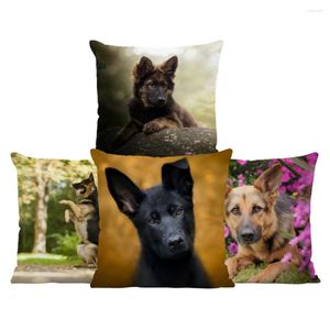 Pillow Pet Animal German Shepherd Dog Case Lovely Cover For Sofa Seat Home Living Room Decoration Pillowcase