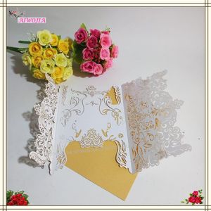 Cartões de felicitações favores e presentes de casamento personalizado cortado coração em branco convite vintage letras de amor mensagens 10pcs 6zsh200