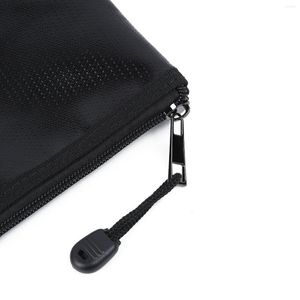 Bolsas de armazenamento Arquivos Saco de documentos Passport Passport Protection Protection Organizador à prova d'água Travel Black Wallet Fireproof