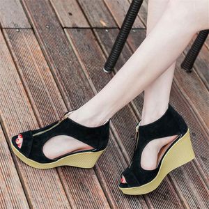 샌들 여름 플랫폼 여성 웨지 힐 샌들 2023 Sandale Plat Femme Shoes Womens High Wedges