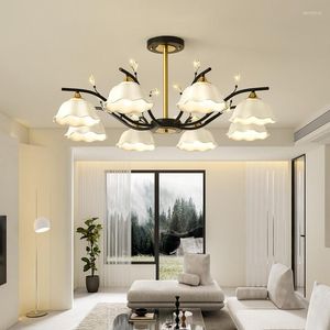 Chandeliers Art Deco Villa Hall Chandelier Hanging Lustre Light For Dining Room Living Foyer Wedding Lighting