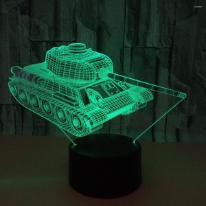 Tischlampen Tank Modellierung 3D-Lampe Anpassung Produktion Touch-Steuerung für Wohnzimmer LED USB-Schreibtisch