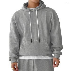Gym Clothing Solid-color Hoodie Men's Casual Sweatshirt Plus Size Long-sleeved Top Street Sweat