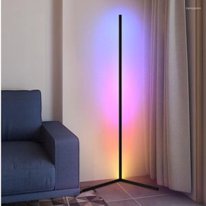 Floor Lamps Simple Led RGB Lamp Living Room Wall Corner Bedroom App Control Colorful Standing Light Atmosphere Lights Home Decor