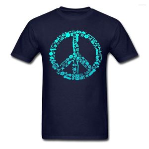 Mäns T -skjortor Asiatiska storlek Mens Light War är Peace Perfect Costumes For Party Personalized Tee