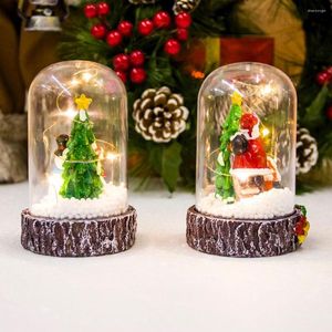 Table Lamps Christmas Decor Light Santa Claus Snowman Lamp With Resin Base Pography Props Xmas Party Night Festival Gift