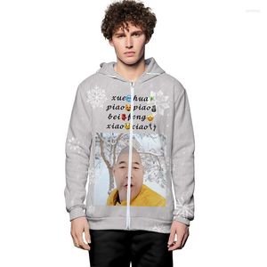 Herrtröjor roliga tryck ägg broder cool 3d hoody kostym män kvinnor dragkedja jackor toppar ficka länge ärm unisex huva tröjor