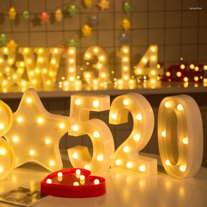 Night Lights Fun Warm White Plastic Number 0-9 Led Light Marquee Sign Alphabet Lamp Home Club Outdoor Indoor Wall Decoration