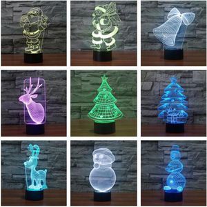 Table Lamps Christmas Snowman 3d Desk Lamp 7 Color Change For Living Room Lactation Children's Decoration Nightlight