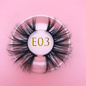 False Eyelashes Mikiwi E03 Full Strip Lashes Soft Eyelash Makeup 3D 25mm Extra Long And Fluffy Real Mink Natural Handmade EyelashFalse