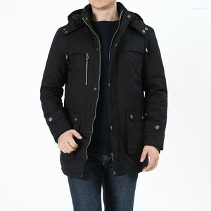 Masculino masculino jaqueta de inverno de moda masculina casual jackets parkas à prova de vento plus size veludo casaco quente y
